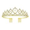 Faixa de Cabeça Coroa de Strass de Aniversário Peça de Cabeça de Princesa Tiara de Casamento para Noiva Faixa de Cabeça para Adultos Dezoito Anos Diamante Crianças