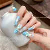 Acessórios de Arte para Unhas de Ursinho Cartoon Cor de Chá com Leite 3D Faixa de Cabelo com Babador Cabeça de Urso Unhas Resina Strass Atacado