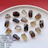 Cuentas de Cristal Natural, Cuentas Sueltas de Cristal de Té, Cuentas de Barril Facetadas Irregulares, Cuentas Individuales para Pulseras DIY, Accesorios de Cinco Elementos de Múltiples Gemas para Mujeres