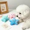 Juguete de peluche para mascotas con forma de estrella de cinco puntas, interactivo, duradero, con sonido, alivia el aburrimiento, limpia los dientes, suministros para perros al por mayor