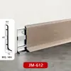 Zoclo de Aleación de Aluminio con Veta de Madera, Zoclo Metálico de Color Madera Natural Ultra Delgado de Doble Capa de 6 cm con Sistema de Clip, Sin Adhesivo