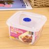 Recipiente Cuadrado de Plástico de Grado Alimenticio Adecuado Recipiente de Preservación Recipiente de Almacenamiento Transparente Recipiente de Almacenamiento Apto para Microondas Resistente a Altas Temperaturas