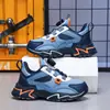 Zapatos para Niños 2026 Otoño/Invierno Nuevo Estilo para Niños Medianos y Grandes Zapatos Deportivos para Niños Superficie de Cuero Hebilla Giratoria Casual Zapatos Casuales para Correr