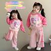 Traje de Primavera y Otoño para Niñas 2025 Nuevo Estilo Infantil Dibujos Animados Traje de Otoño Sudadera Casual de Moda para Bebé Conjunto de Dos Piezas
