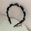 Coreano Moda Fada Doce e Fresco Acessórios de Cabelo Headband Fio Fio Plissado Pérola Enrolamento Pequeno e Slim Faixa de Cabelo