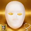 Máscara Facial de Gato de Pulpa de Papel Media Cara DIY Pintada a Mano Máscara de Ópera de Pekín Zorro en Blanco Graffiti Infantil Máscara Blanca en Blanco de Cara Completa