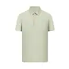 Camisa Polo de Manga Corta a la Moda para Verano, 180g Nylon, Diseño de Empalme sin Costuras, Secado Rápido, Ropa de Trabajo con Texto Impreso