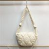 Bolso de mujer 2023, nuevo y sencillo bolso de abrigo de algodón de Corea del Sur, bolso de mensajero con cordones de gran capacidad para otoño e invierno, bolso de hombro combinable