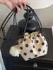 Bolso de Cubo de Lunares Transfronterizo Nuevo de Verano, Bolso de Tela Estilo Coreano, Bolso de Mano para el Trabajo, Bolso Cruzado Casual para Teléfono