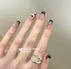 Uñas Postizas Populares de Xiaohongshu en Color Verde Menta Sólido con Puntos y Pedrería, Puntas de Uña Estilo Lujo Ligero Transparente Hielo Que Mejoran el Tono de la Uña