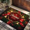 Tapetes de Piso da Nova Série de Natal da Temu Transfronteiriços, Tapetes de Piso para Porta de Entrada, Tapetes de Piso Decorativos, Tapetes de Piso Resistentes ao Desgaste e à Sujeira
