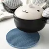 Tapete de Borracha para Isolamento Térmico, Jogo Americano de Mesa de Jantar, Tapete para Panela de Cozinha, Porta-Copo, Porta-Prato, Jogo Americano de Mesa, Jogo Americano Antiderrapante com Design de Colmeia, Fácil de Limpar, Resistente a Altas Temperaturas