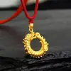 Colgante de Dragón de Oro y Plata Pura 999 Jiufengxiang con Hebilla de Paz, Cuenta para Atraer Riqueza y Girar la Fortuna, Regalo para Hombres y Mujeres