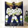 Manta de siesta estampada, Manta de franela estilo Ins definitiva, Venta directa del fabricante, Temática de hockey sobre hielo, Partido de liga estampado I
