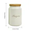 Frasco de Almacenamiento de Botella de Boca Estrecha Creativo Tapa de Bambú Frasco de Especias para Cocina Contorno Frasco de Azúcar para el Hogar Frasco de Café Frasco de Almacenamiento de Té