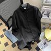 Camisa de estilo chino para hombre, nueva camisa de estilo chino con sensación de frío, camisa con hebilla de primavera y otoño, traje Tang Zhongshan de la República de China