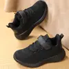 Nuevos zapatos deportivos transfronterizos para niños, zapatillas de correr transpirables de tejido fly-knit para niños mayores, zapatos planos casuales ligeros para niños y niñas