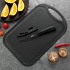 Juego de Cuchillos de Cocina de Acero Inoxidable, Cuchillo para Frutas, Suplemento Alimenticio, Cuchillo de Cocina para el Hogar y Tabla de Cortar, Juego Completo de Cuchillos Dos en Uno