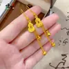 Brincos CNC Gelo Triturado Dourado Cabaça Fluxo Rima Gancho de Orelha para Mulheres Novos Brincos Gelo Triturado Fortuna Dropshipping