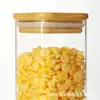 Frasco de Vidrio Cuadrado Sellado Transparente para Almacenamiento Frasco de Vidrio para Cocina Frasco para Almacenar Granos Flores Té Venta al Por Mayor