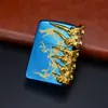 Encendedor de Cigarros Shenlong Inflable Llama Azul Creativo A Prueba de Viento Moxibustión Incienso Barbacoa Alta Temperatura Encendedor Directo de Gas