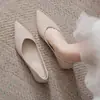 Sapatos de Salto Finos da Moda com Bico Baixo, Sapatos Elegantes Profissionais para Mulheres, Novo Estilo para o Trabalho, Saltos Grossos Baixos, Confortáveis para Mulheres