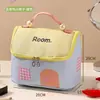 Bolsa de Maquiagem 3D à Prova d'Água em Formato de Casa Estilo Dopamina de Celebridade da Internet, Bolsa de Higiene Pessoal Portátil de Grande Capacidade, Bolsa de Armazenamento de Cosméticos de Viagem