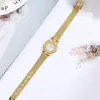 Nuevos Relojes para Mujer al por Mayor Transfronterizos de Nicho Relojes Dorados Relojes de Pulsera Sencillos Elegantes de Malla de Acero Cuarzo para Mujer