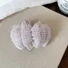 Refrescante Cuadros Estilo Universitario Coreano Organza Pin de Plátano Tendencia Accesorio para el Cabello Nuevo Clip de Giro Pinza para Cola de Caballo para Mujeres