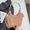 Bolsa de mão de couro brilhante, popular, simples, retrô, de alta qualidade, com textura, combinando, estilo ocidental, bolsa de ombro transversal para mulheres