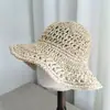 Chapéu de Crochê Feito à Mão com Cores Misturadas Tecido, Chapéu de Pescador Dobrável, Chapéu de Sol com Vibe de Verão, Chapéu de Praia para Férias