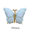 Novos Balões de Borboleta Iridescentes com Folha de Alumínio Fosca Degradê Tipo Gelo, Balões Grandes em Formato de Borboleta para Decoração de Festa