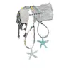 Collar apilado con cadena de clavícula y cuentas de estrellas de mar danzantes, estilo playa de verano, dopamina fresca, estrellas coloridas Y2K