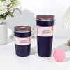 Caneca de Café Transfronteiriça com Aparência Premium, Copo de Água Portátil para Exterior, Copo Térmico Simples de Parede Dupla a Vácuo em Aço Inoxidável 304