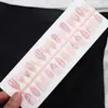 Uñas Postizas de Alta Gama en Gradiente de Color Nude con Diseño de Línea Ojo de Gato, 30 Piezas de Puntas de Uñas Cortas que Son Suaves y Realzan el Cutis