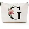 Bolsa Impresa con Patrón de Flores y Carta Transfronteriza, Regalo para Dama de Honor de Boda, Neceser, Portallaves y Monedero Portátil