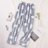 Pantalones Gruesos de Franela para Mujer con Estampado de Dibujos Animados Cálidos Otoño e Invierno en stock talla extra Pantalones Largos de Pijama Cálidos Pantalones para Casa