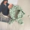 Pañuelo Cuadrado Pequeño Floral Artístico Estilo Coreano de 53 cm, Pañuelo de Algodón Lino Seda para Mujer, Pañuelo Delgado para la Cabeza, Chal Protector Solar, Ropa de Abrigo