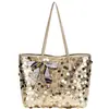 Bolsa de ombro/axila grande com lantejoulas da moda e versátil para mulheres, bolsa tote nova moda verão 2026, bolsa feminina transfronteiriça