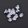 Tampões de Ouvido de Silicone DIY, Tampões de Ouvido Transparentes, Acessórios de Joia DIY, Stoppers para Brincos, Tampões Traseiros Transparentes Antiderrapantes, Tampões de Ouvido de Hambúrguer