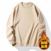 Suéter informal de cuello redondo con forro de felpa de algodón chino compuesto para otoño e invierno, talla grande, grueso, zorro plateado, terciopelo, camiseta interior