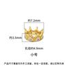 Cuentas Espaciadoras Corona Incrustada de Diamantes Chapadas en Oro de Plata de Ley S925 Cuentas de Plata de Agujero Grande Pulsera de Cristal DIY con Cuentas Accesorios de Plata