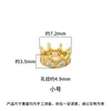 Cuentas Espaciadoras Corona Incrustada de Diamantes Chapadas en Oro de Plata de Ley S925 Cuentas de Plata de Agujero Grande Pulsera de Cristal DIY con Cuentas Accesorios de Plata