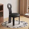 Mesa de Comedor Silla Estilo Francés Medieval Madera Maciza Silla de Comedor Hogar Restaurante Clave Silla con Respaldo de Sirena Taburete de Maquillaje