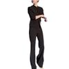 2429 Meiyiyuan Moda Nueva Primavera Estilo Chino Nuevo Estilo Nacional Blusa de Botones con Pantalones Casuales Acampanados para Mujer