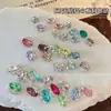 Pedras de Strass para Unhas K9 Ovo de Pombo, Celebridade da Internet Super Brilhantes Esmeralda Oval Grandes Pedras de Strass Sem Base, Bolas de Strass para Nail Art Prontas
