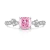 Bestseller de Tiktok y Xiaohongshu: Un Ramo de Flor de Hielo de Luz de Estrellas Anillos Cortados para Mujer con Incrustaciones de Diamante de Alto Carbono Envío Transfronterizo Europeo y Americano