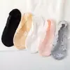 Calcetines Invisibles de Encaje para Mujer, Verano, Tipo Barco de Malla Delgada, Baja Costura, Calcetines Zapatilla, Femeninos, Tobillo, Silicona, Sin Mostrar, Antideslizantes