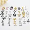 Oro de 18K plata Micro-incrustado Circonia Lujo Atrapasueños Lazo Estrella de Cinco Puntas Copo de Nieve Colgante Collar de Mano Accesorios