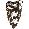 Decoração de Festa de Halloween para Pets Lenço Saliva Gato e Cachorro Lenço de Halloween Morcego Abóbora Cachorro Lenço Triangular